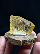 Unique Etched Quartz Crystal Point, Old Stock, Garland County, Arkansas, w/ base picture