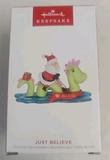 2023 Hallmark Just Believe Keepsake Ornament Loch Ness Monste0r Santa NEW IN BOX picture