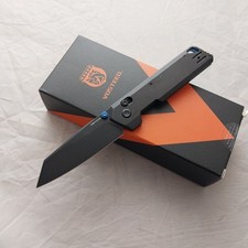Vosteed Parallel Crossbar Lock Black Titanium Folding 154CM Pocket Knife A3501 picture