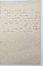 1854 antique MARRIAGE CERTIFICATE n. providence ri JOSHUA ALDRICH JULILA BENNETT picture