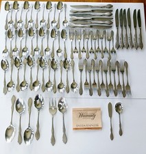 80 Pieces Vintage 1881 Rodgers Oneida Stainless Flatware Silverware Cutlery picture