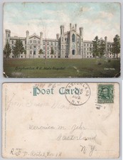 Binghamton NY State Hospital Insane Asylum Postcard 1906 picture