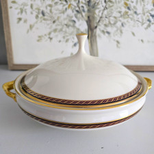 RARE Lenox Monroe Covered Vegetable Bowl Gold Trim Presidential Collection USA picture