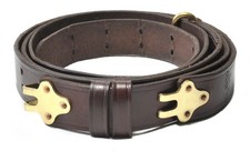 M1907 Military Leather Rifle Sling Dated 1942 M1 Garand Springfield Dark Brass picture