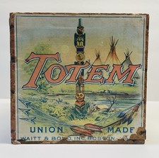 Vintage Totem Wooden Cigar Box Mfg, by Waitt & Bond, Inc. 1909/1910 picture