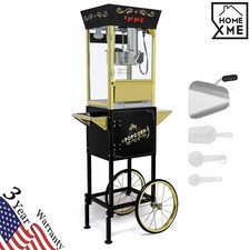 12oz Popcorn Machine Cart Popcorn Maker with Wheels w/ Stainless Steel Kettle picture