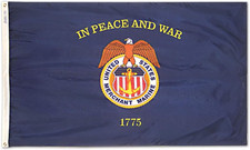 Annin 903 US Merchant Marine Flag 3x5 Nyl-Glo Nylon Made in USA New Sealed picture