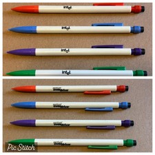 Vintage Intel Pentium OverDrive logo'd mechanical pencil set of 4 Made in France picture