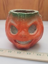 Antique Vintage Halloween Paper Mache Jack-o-lantern  1940s 50s RARE  picture