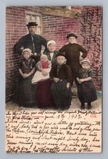 Amsterdam Antique Netherlands Dutch family in traditional URK dress 1902 picture