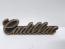 Vintage OEM Cadillac Script Badge Logo Emblem Metal Gold Tone 4