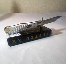 Case XX Tested XX 60177 Cheetah Cub White Synthetic Lockback Clip Point picture