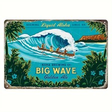1pc Kona Brewing Co. Big Wave Golden Ale Vintage Tin Metal Signs 8