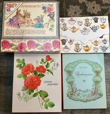 Vintage Stationery NEW Eatons & ROSE Hallmark Carol’s Teapots HollyPond Victoria picture