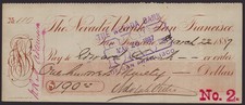 ADOLPH H. SUTRO - AUTOGRAPHED SIGNED CHECK 03/22/1887 picture