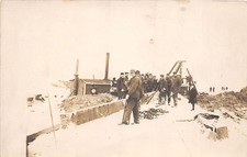F9/ Occupational Real Photo RPPC Postcard c1910 Winter Construction Crew 6 picture