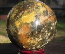 3 LB (102 mm) Natural Ocean Jasper Quartz Sphere Mineral Healing w/ STAND picture