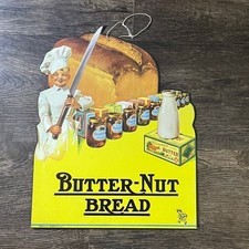 1930s Butter-Nut Bread Hanging Die Cut Advertising Sign 10x13 V3 picture