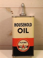 NOS Vintage FLYING A LEAD TOP Household OIL CAN Handy Oiler TIDE WATER VEEDOL picture