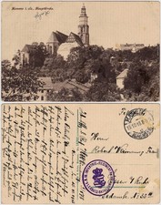 Kamenz Kamjenc View of the Main Church Postcard Upper Lusatia 1915 picture