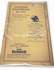 Citizen's Handbook for 1932, Political Pamphlet by SUNOCO Oil Co. picture