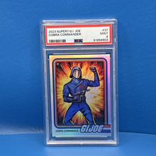 Rare PSA 9 GI JOE 2023 SDCC Super 7 MINT COBRA COMMANDER CHROME FOIL Insert Card picture