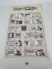 June 1982 El Rio Theatre Truth or Consequences New Mexico Movie Calendar Poster picture