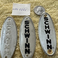 Three Vintage 1974 Schwinn Bicycle Head Badges Chicago Lot VVVV picture