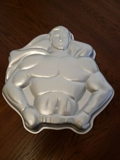 Vintage 1977 Wilton DC Comic Super Hero Superman Batman Cake Pan Used  picture