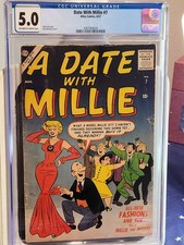 A Date With Millie # 7 From 1957 Stan Lee Dan DeCarlo CGC Graded 5.0 VG-Fine picture
