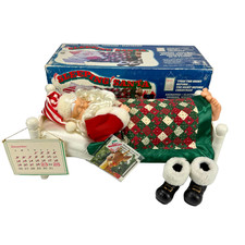 Vintage Telco 1992 Motion-ettes Sleeping Santa Animated Snoring w/Box Works Xmas picture
