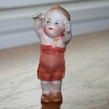 Tiny German Gebrüder Heubach Action Baby - dressed in original outfit picture
