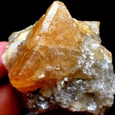167g Rare Natural Bright Orange Yellow SCHEELITE Crystal Snow Treasure Summit picture
