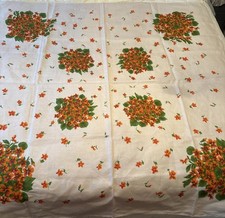 Vintage Fall Floral Tablecloth.54”x54” Square picture