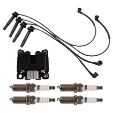6 Piece Ignition Coil Spark Plug Wire Set Compatible with Subaru H4 25L picture
