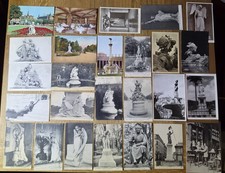 26  lot of Monumental Sculpture Postcards Collotypes, Color Half-Tones, and RPPC picture