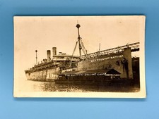 1919 RPPC USS Princess Matoika WWI Troop Ship AZO Real Photo Postcard AEF picture