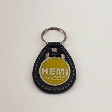 2007 Dodge logo HEMI Black Leather Key Ring Key Holder   picture