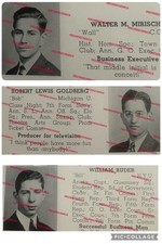 ‘38 DeWitt Clinton HS Bronx Yearbook Robert Q. Lewis, Walter Mirisch, Bill Ruder picture