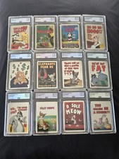 MPE Graded 1994 Animaniacs Foil Sticker Card Insert Set 1-12 High Grade Rare PSA picture