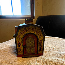 Antique 1872 J & E Steven’s cast iron home bank original picture