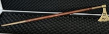 Decorative Brass Axe Cane Walking Stick w/ Hidden Dagger picture