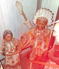 Hand Painted  Native American Figurine Multicolor 1970s picture