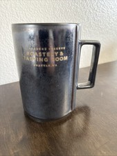 Rare Starbucks Reserve Roastery Seattle WA Bevel Mug black  2014 16 Oz Cap picture