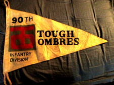 WWII US ARMY  90 TH INFANTRY DIVISION TOUGH OMBRES BARRACKS WALL  FLAG picture