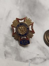 Vintage VETERANS OF FOREIGN WARS 10 YEAR Lapel Hat Pin Screw Back VFW 10 Years picture