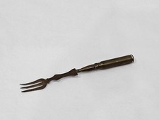 Antique WWI Era Trench Art Fork Reims France Cartridge Casing Handle Souvenir picture