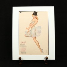 January 1946 Varga Girl Original Calendar Page Matted Ready to Frame picture