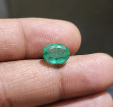 Awesome Zambian Emerald Faceted Oval Shape 4.15 Crt Emerald Loose Gemstone picture