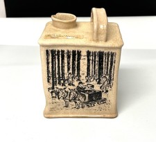 Vintage Kopots Vermont Pure Maple Syrup Can Pottery Ceramic Stoneware Bottle picture
